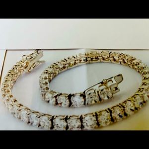 Classic Simulated diamond tennis bracelet.  New